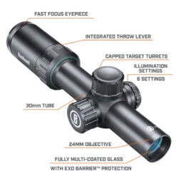 Bushnell Prime 1-4x24 Illuminated Riflescope -Jaktutstyrsbutikk bushnell prime 1 4x24 illuminated riflescope black 4