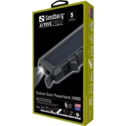 Sandberg Outdoor Solar Powerbank 24000 -Jaktutstyrsbutikk sandberg outdoor solar powerbank 24000 black 2